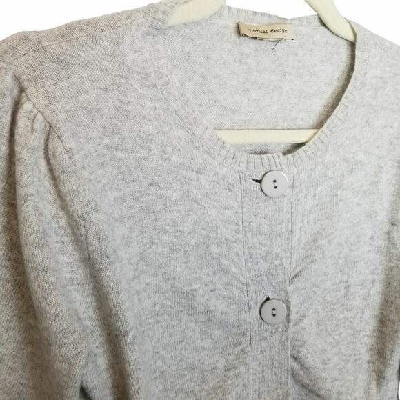 Vertical Design Womens Cashmere Sweater Cardigan Quiet Luxury Minimalist S Prep - Picture 5 of 7